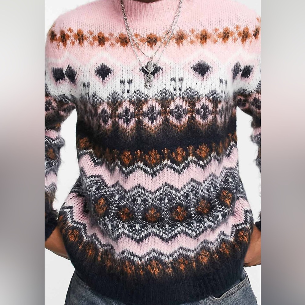 Heavyweight brushed knit sweater